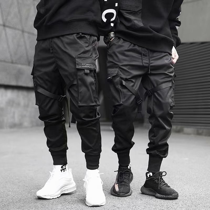 Ribbons Harem Joggers Men Carg - Street Fashion Men 2025 评论和价格